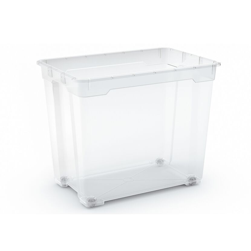 Transparente Aufbewahrungsbox R Box XXL mit Rollen
