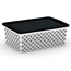 Verkleinertes Bild von Aufbewahrungsbox 'C Box Style' schwarz/weiß 37 x 26 x 14 cm, mit Deckel
