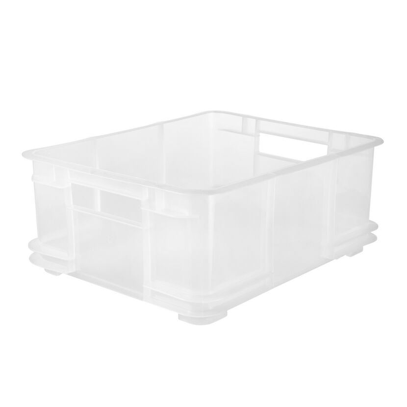 Leere transparente Eurobox