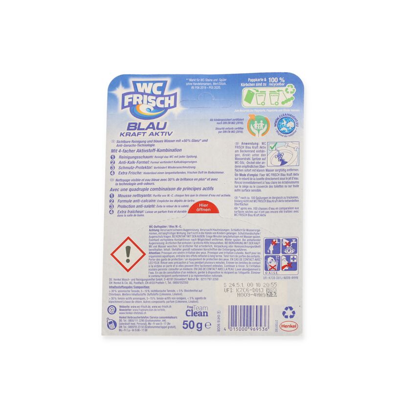 WC Frisch Blau Kraft Aktiv, 50g Duftspüler