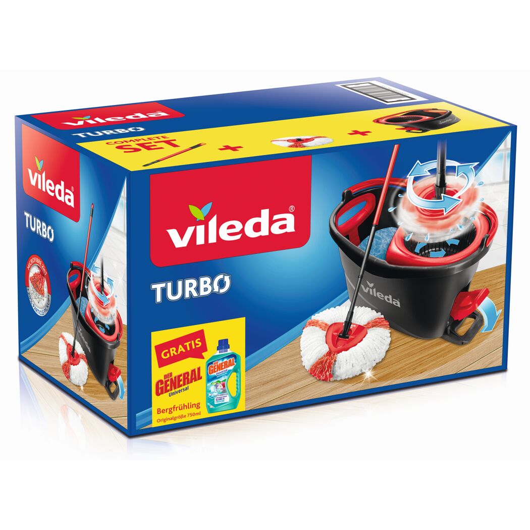 Vileda Turbo Komplettset mit Eimer und Wischmopp