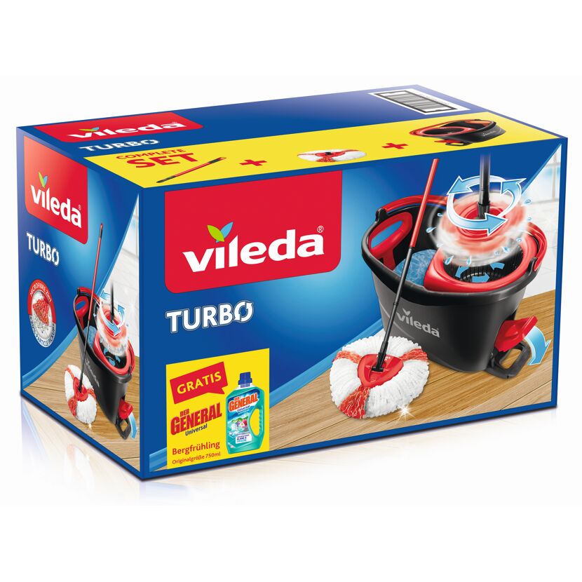 Vileda Turbo Komplettset mit Eimer und Wischmopp