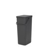 Grauer Abfallsammler Sort&Go 40L
