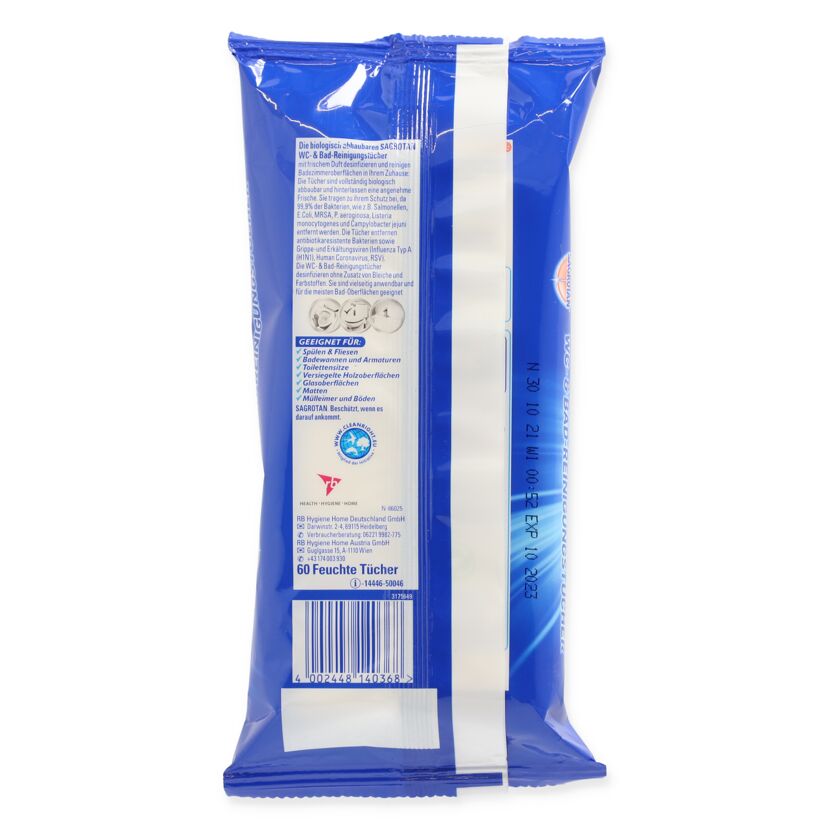 Sagrotan WC & Bad-Reinigungstücher 60er Pack