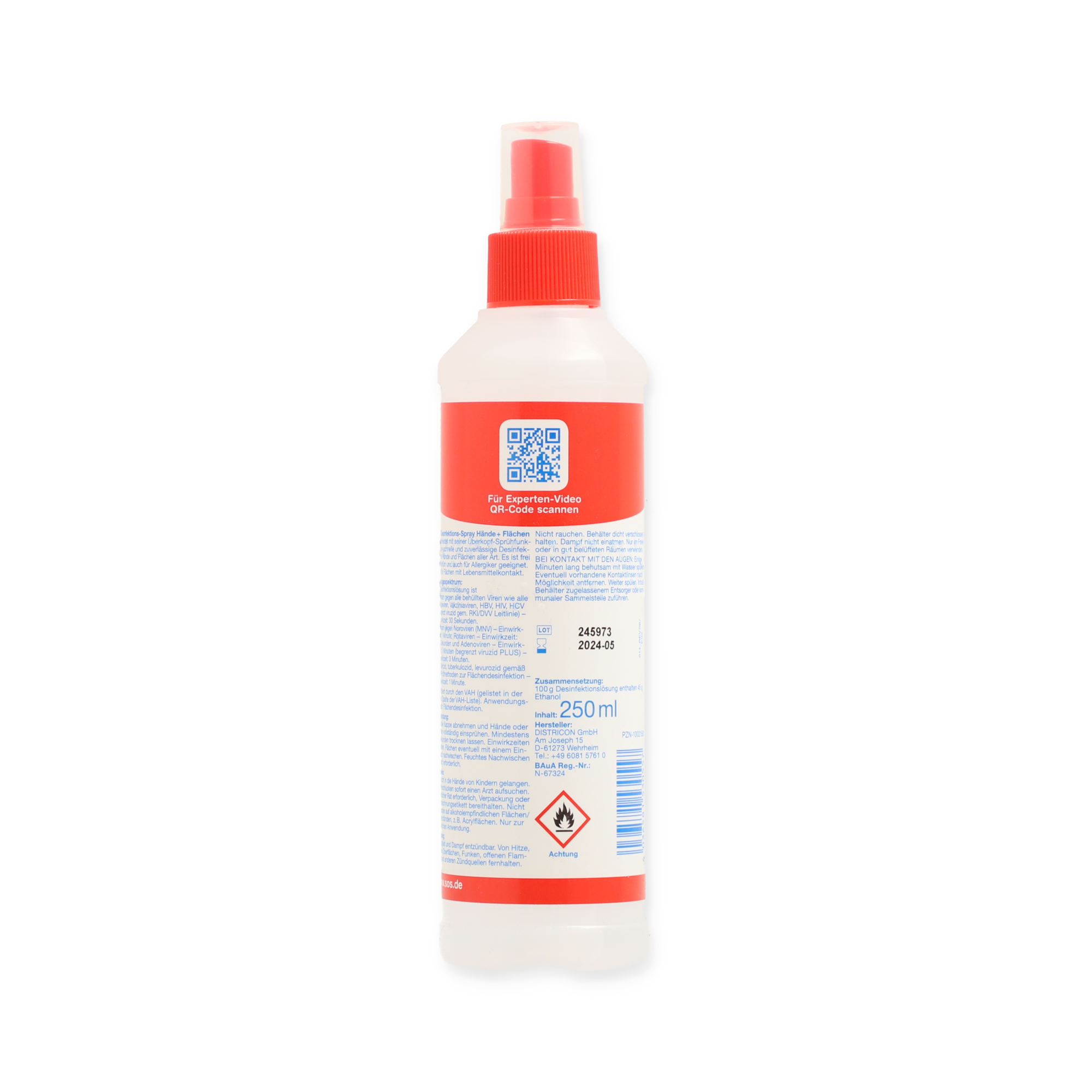 Desinfektions-Spray 'Hände + Flächen' 250 ml + product picture