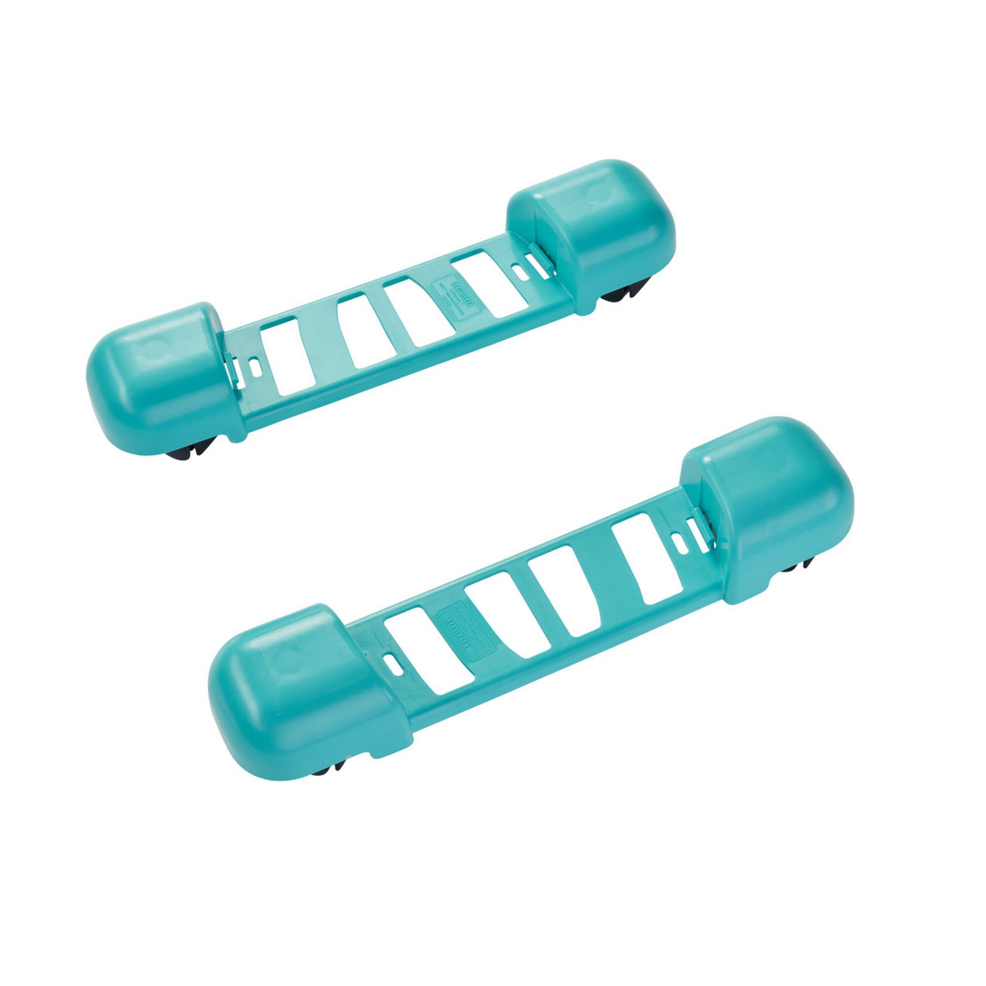 Zwei türkisfarbene Leifheit Ersatzrollen für den Rollwagen des Clean Twist Ergo Mops