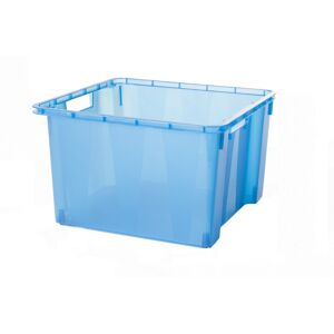 Aufbewahrungsbox transparent/blau 38,5 x 39,5 x 27 cm, 20 l