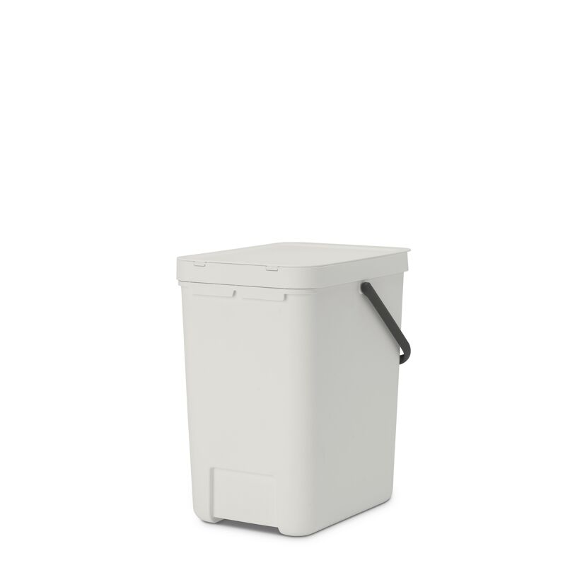 Heller grauer Abfallsammler Sort&Go 25L