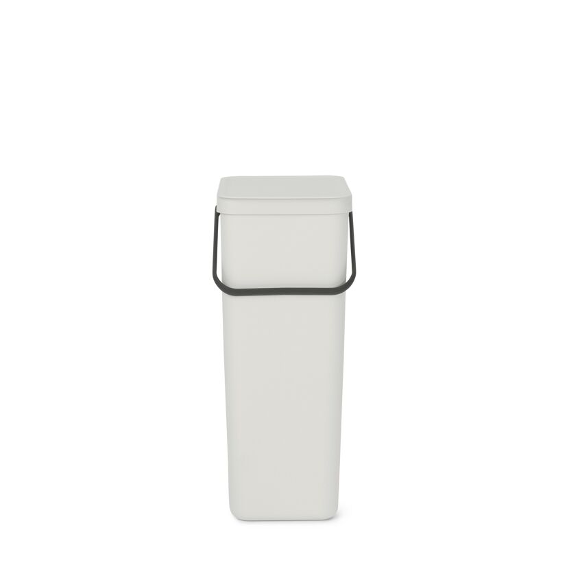 Helles grauer Abfallsammler Sort&Go 40L