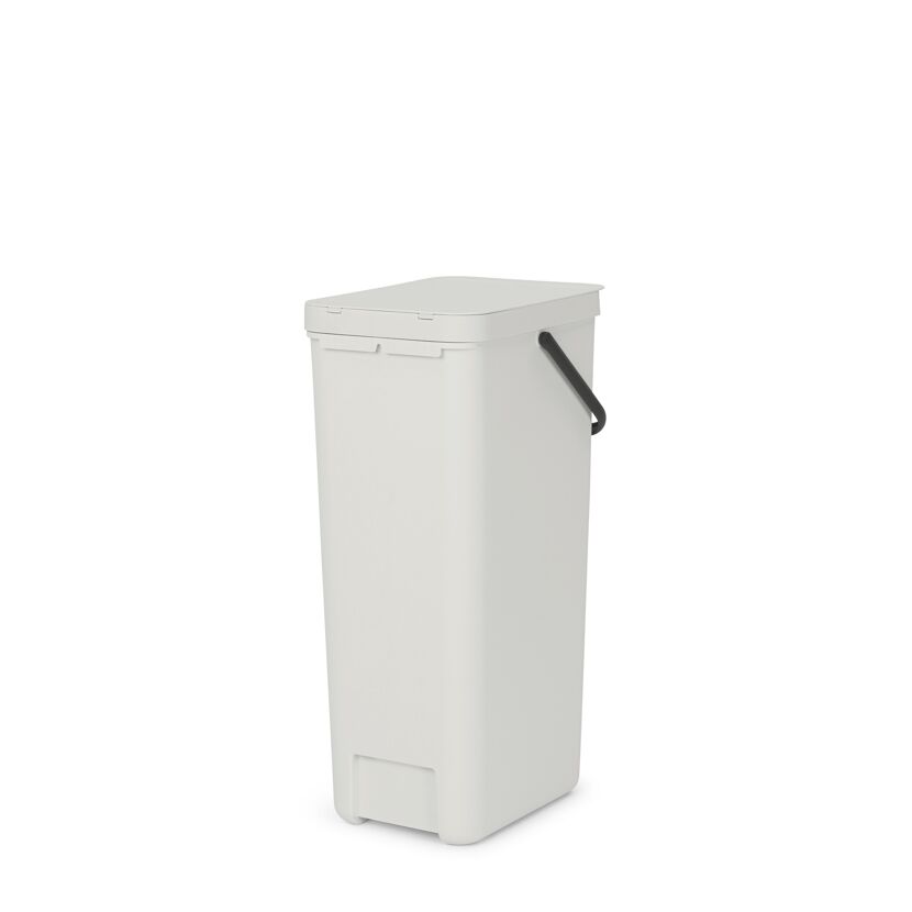 Heller grauer Abfallsammler Sort&Go 40L