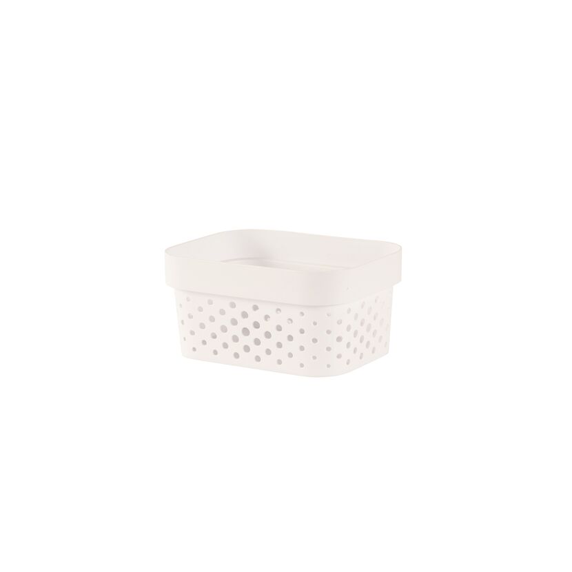 Weiße Aufbewahrungsbox Infinity-Box Dots