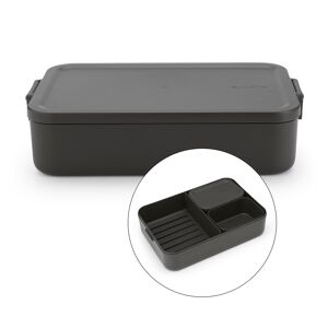 Bento-Lunchbox 'Make & Take' dunkelgrau groß 2 l