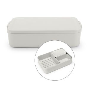 Bento-Lunchbox 'Make & Take' hellgrau groß 2 l