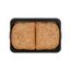 Zwei Scheiben Vollkornbrot in einer Brotdose.