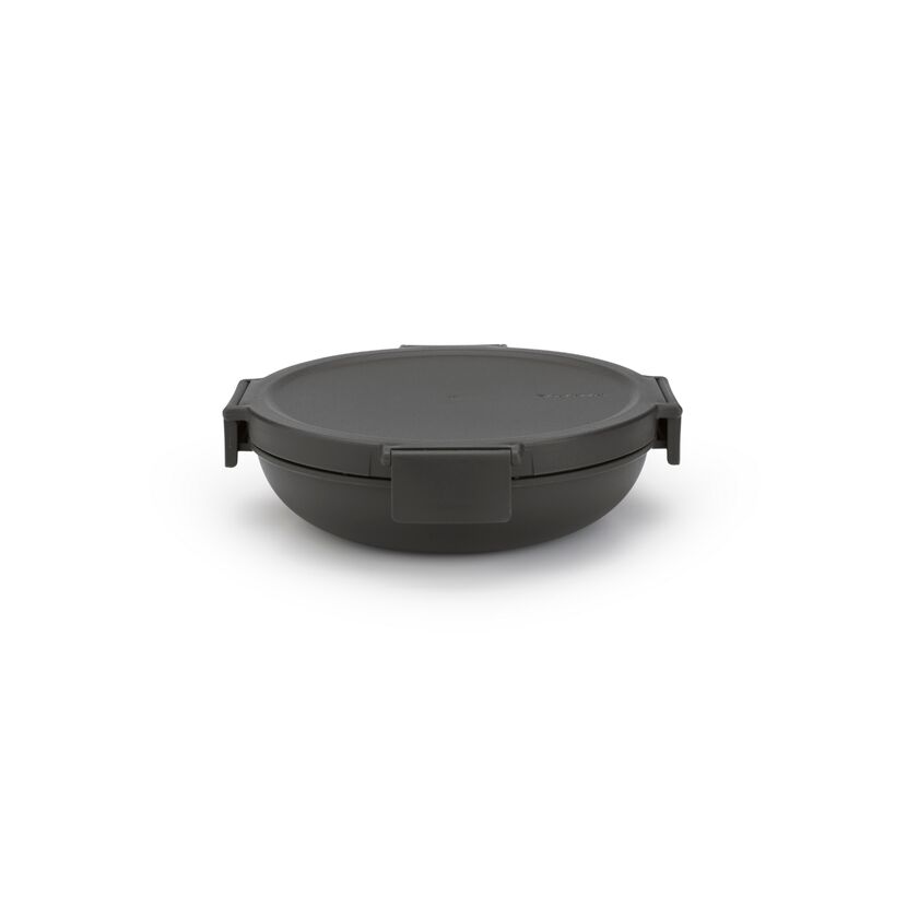 Graue Lunchschüssel mit Deckel