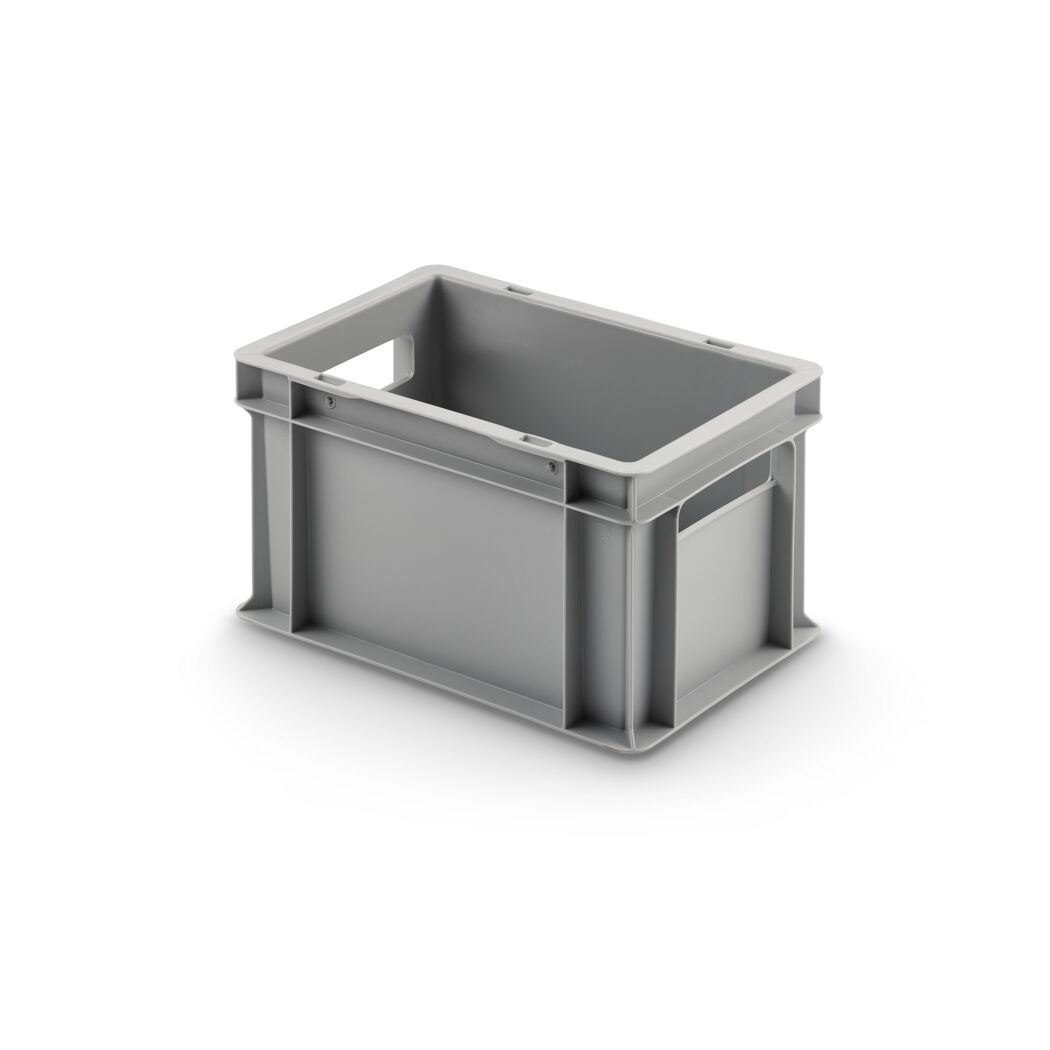 Grauer Eurobehälter geschlossen 30x20x17 cm