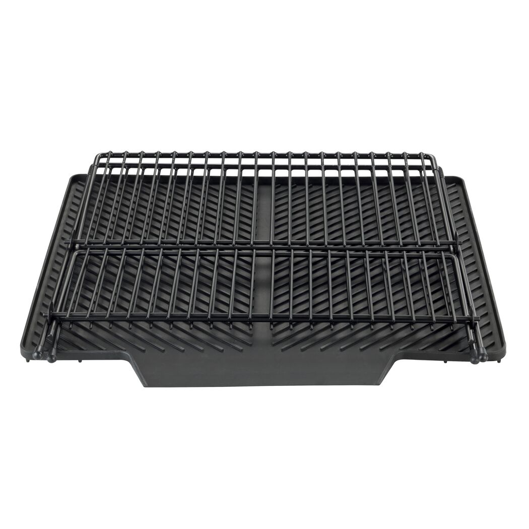 Schwarze Abtropfmatte mit Gitter