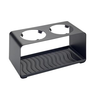 Flaschenhalter 'Wave' schwarz für 2 Flaschen 23,5 x 11,5 x 11,5 cm