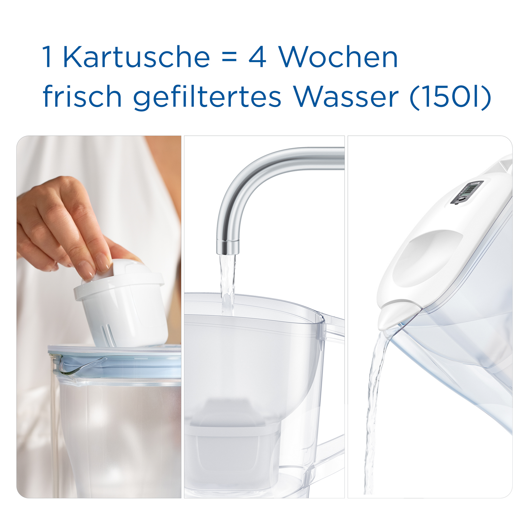 Wasserfilter-Kanne 'Aluna' weiß inklusive MX PRO