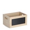 Holzkiste mit Tafelfeld