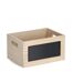 Holzkiste mit Tafelfeld