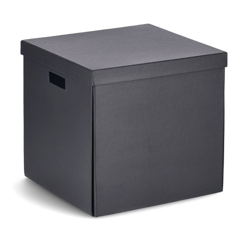 Schwarze Aufbewahrungsbox mit Deckel