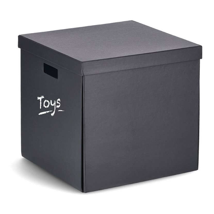 Schwarze Aufbewahrungsbox "Toys"