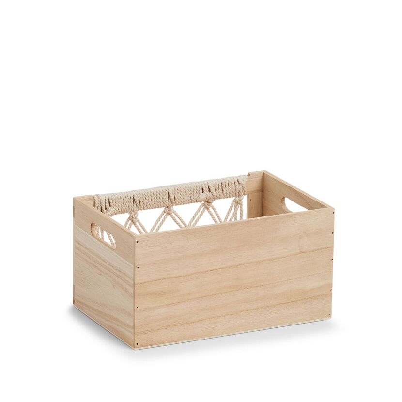 Holzkiste mit Seilgriffen