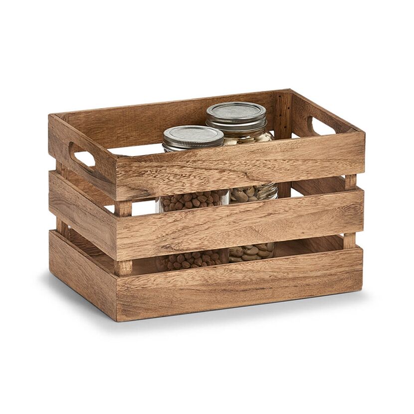 Holzkiste mit Griffen