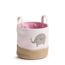 Rosa Stoffkorb mit Elefant