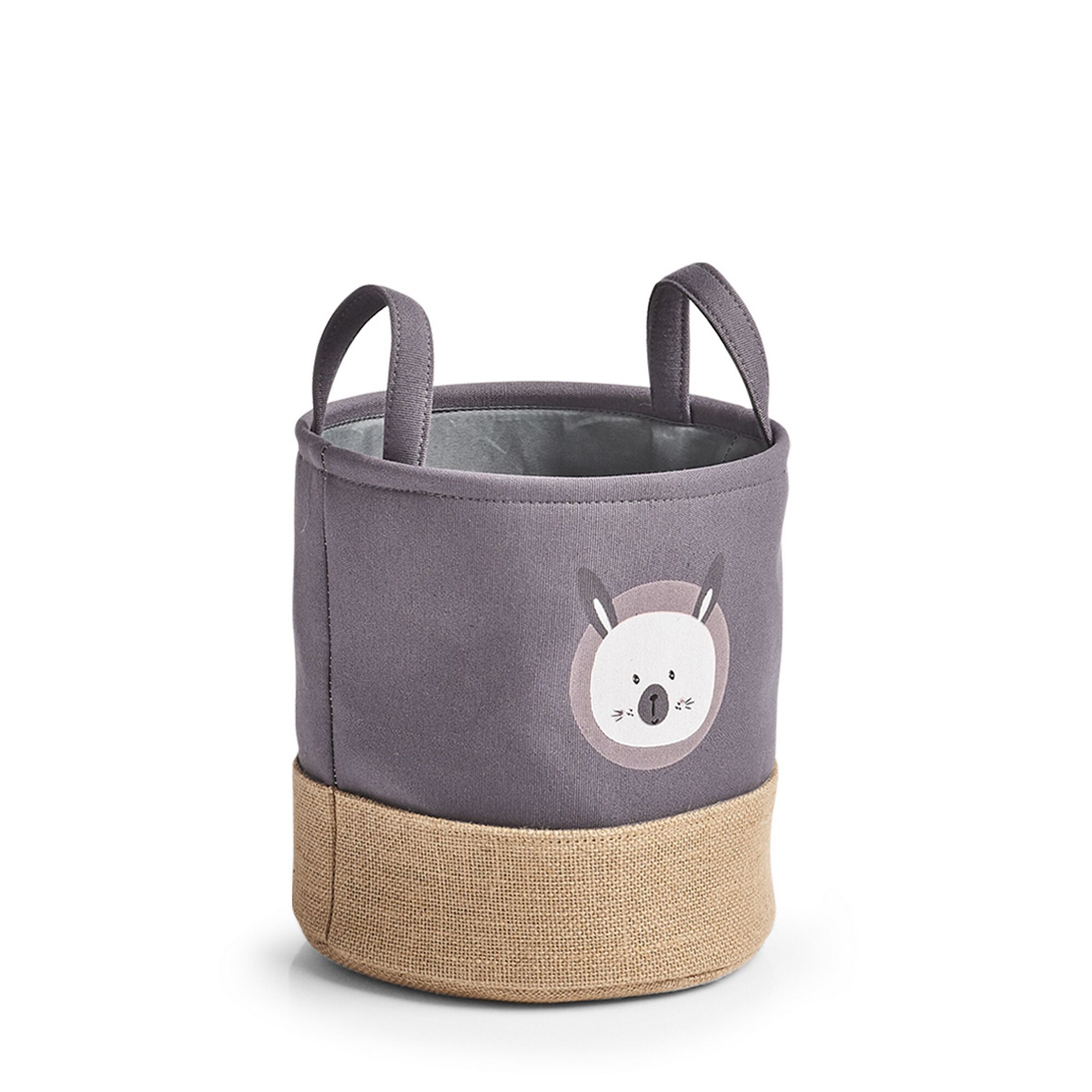 Stoffkorb mit Tiermotiv und Henkeln