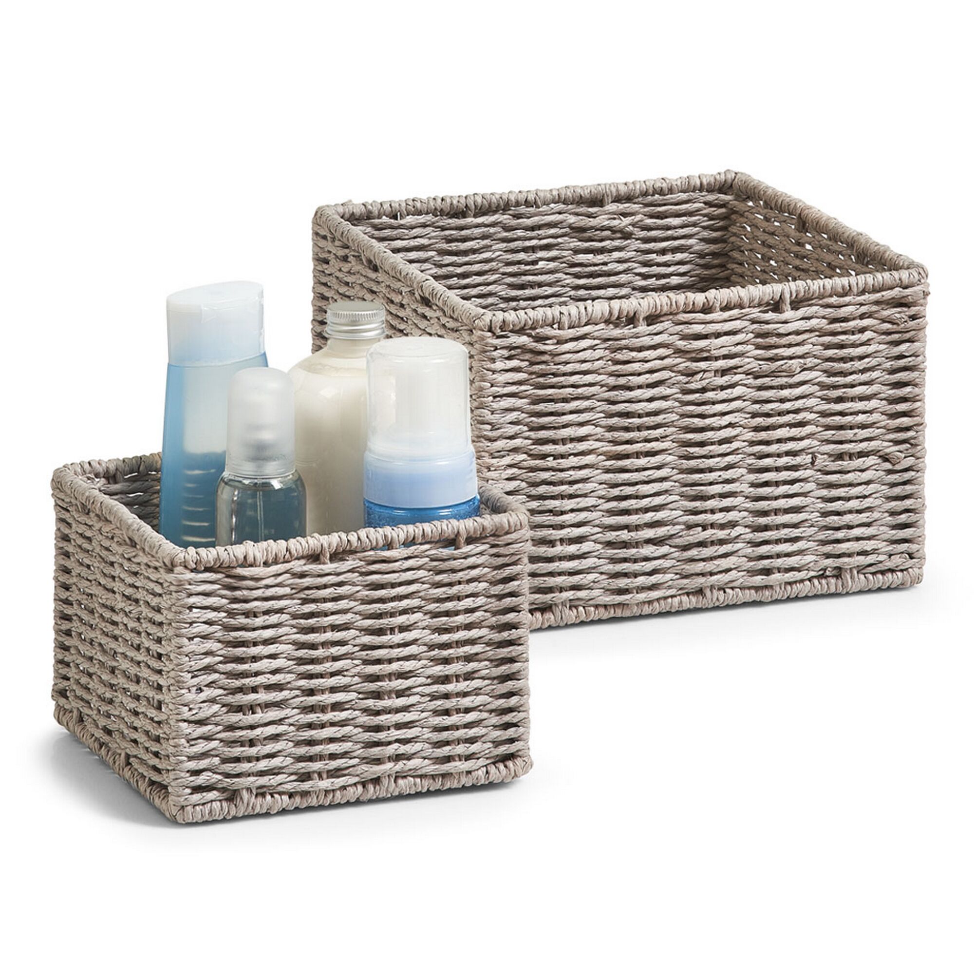 Zwei geflochtene Körbe