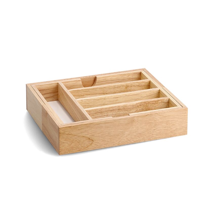 Hölzerner Besteckkasten