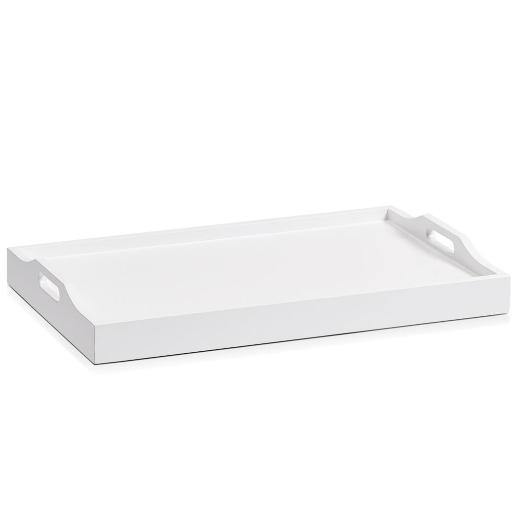Weißes Betttablett