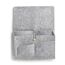 Geöffneter grauer Couch Organizer aus Filz