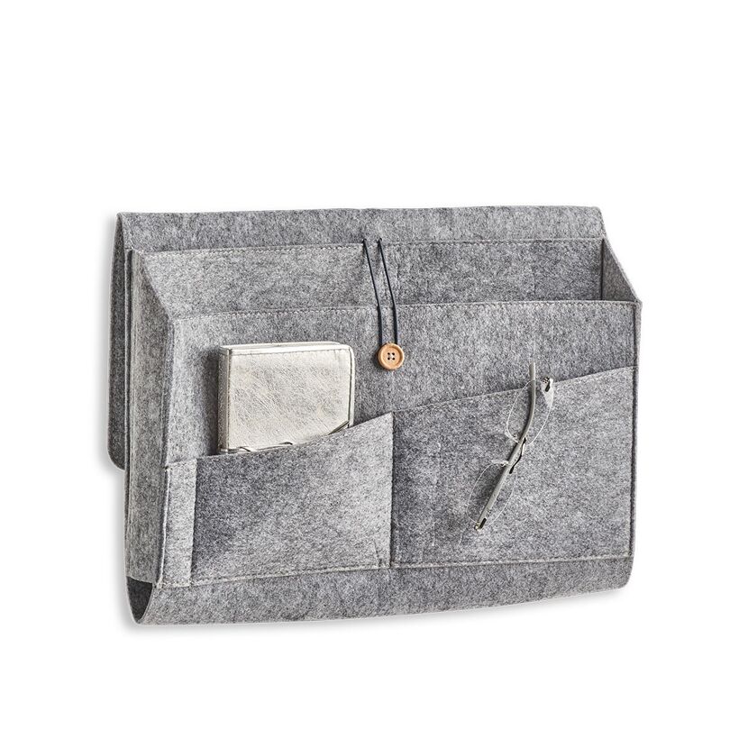 Grauer Filz Couch Organizer