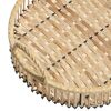 Rundes Dekotablett aus Rattan