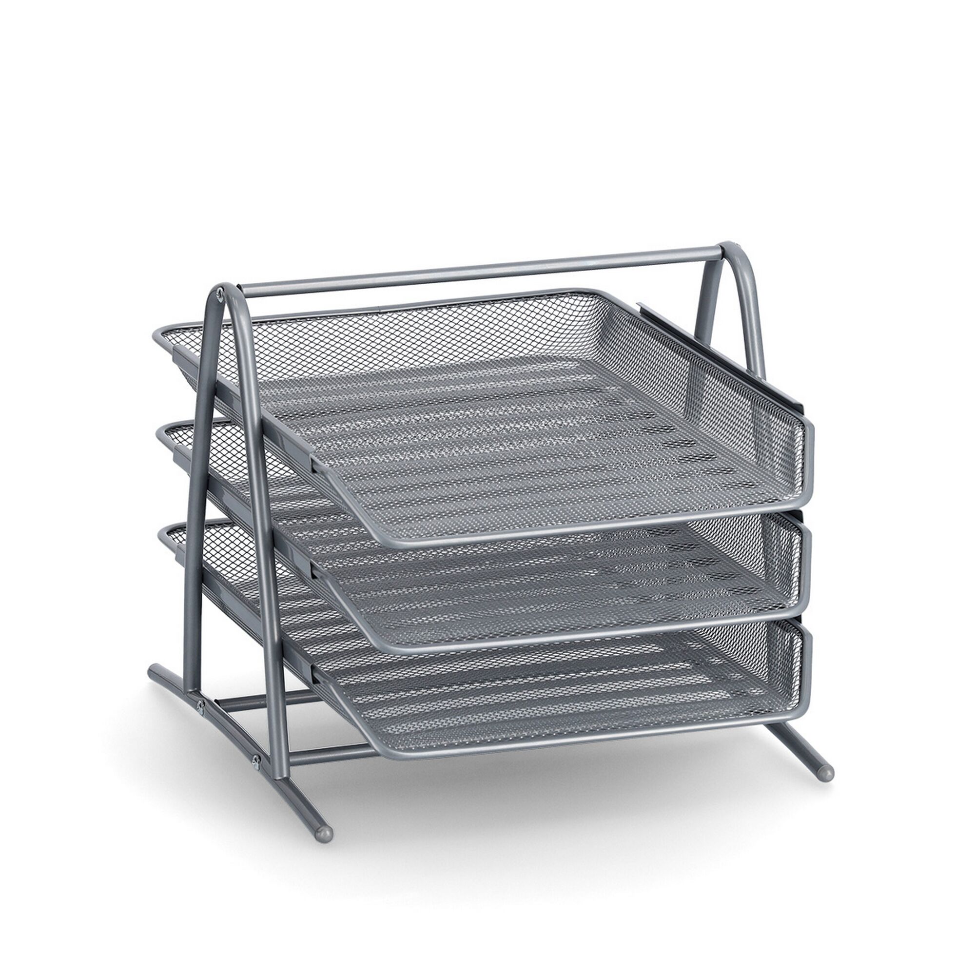 Dreistöckige Briefablage aus Metall