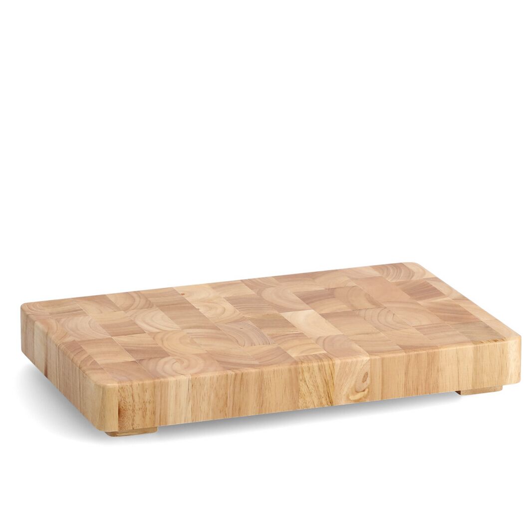 Rechteckiger Hackblock aus Holz