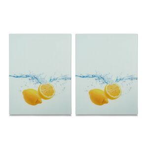 Schneidebrett 'Lemon Splash' mehrfarbig 40 x 0,8 x 52 cm