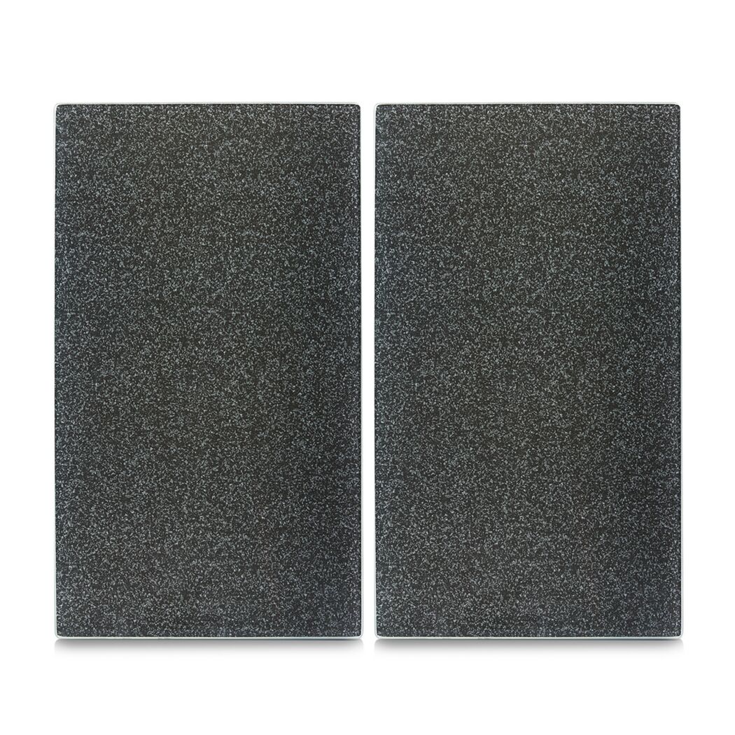 Zwei schwarze Herdabdeckplatten