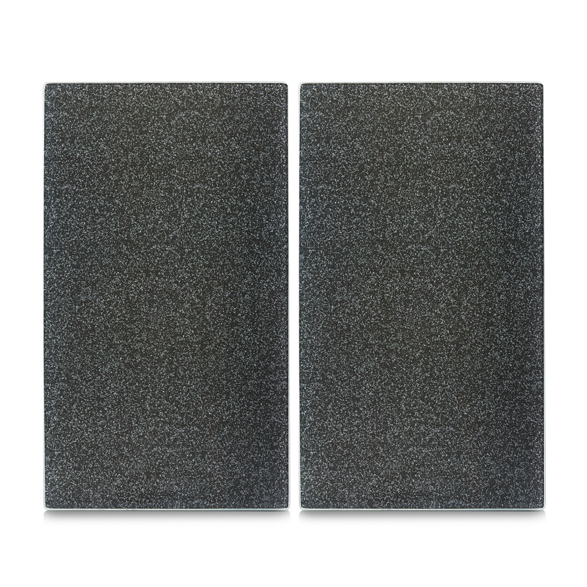 Zwei schwarze Herdabdeckplatten