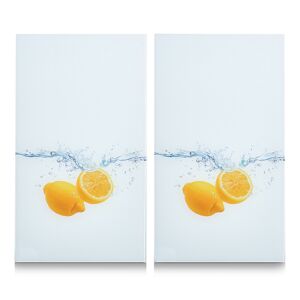 Schneidebrett 'Lemon Splash' mehrfarbig 52 x 0,8 x 30 cm
