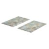 Zwei Glas-Herdabdeckplatten mit Fliesenmuster