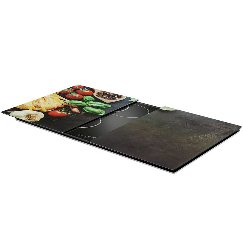 Glaskeramikkochfeld mit Herdabdeckplatten