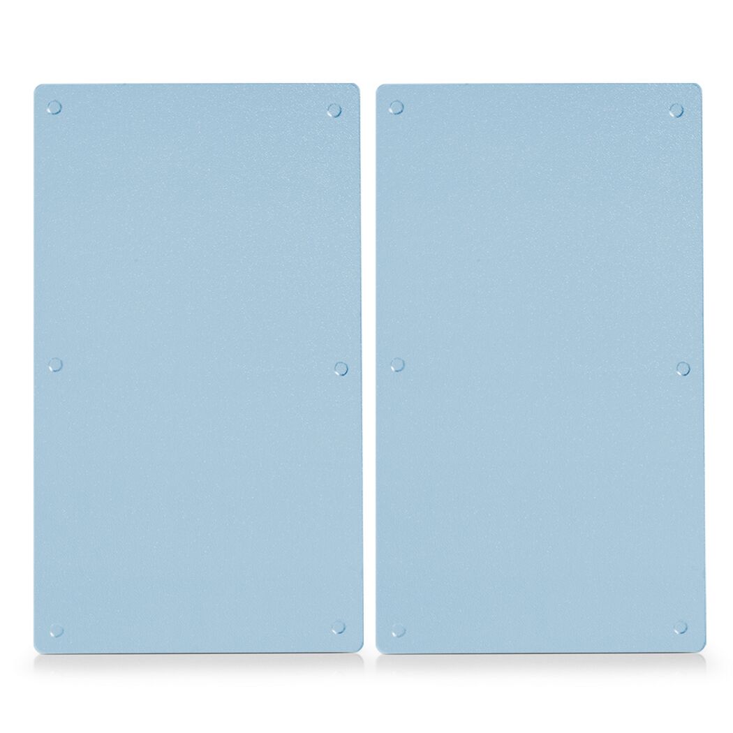 Zwei blaue Herdabdeckplatten