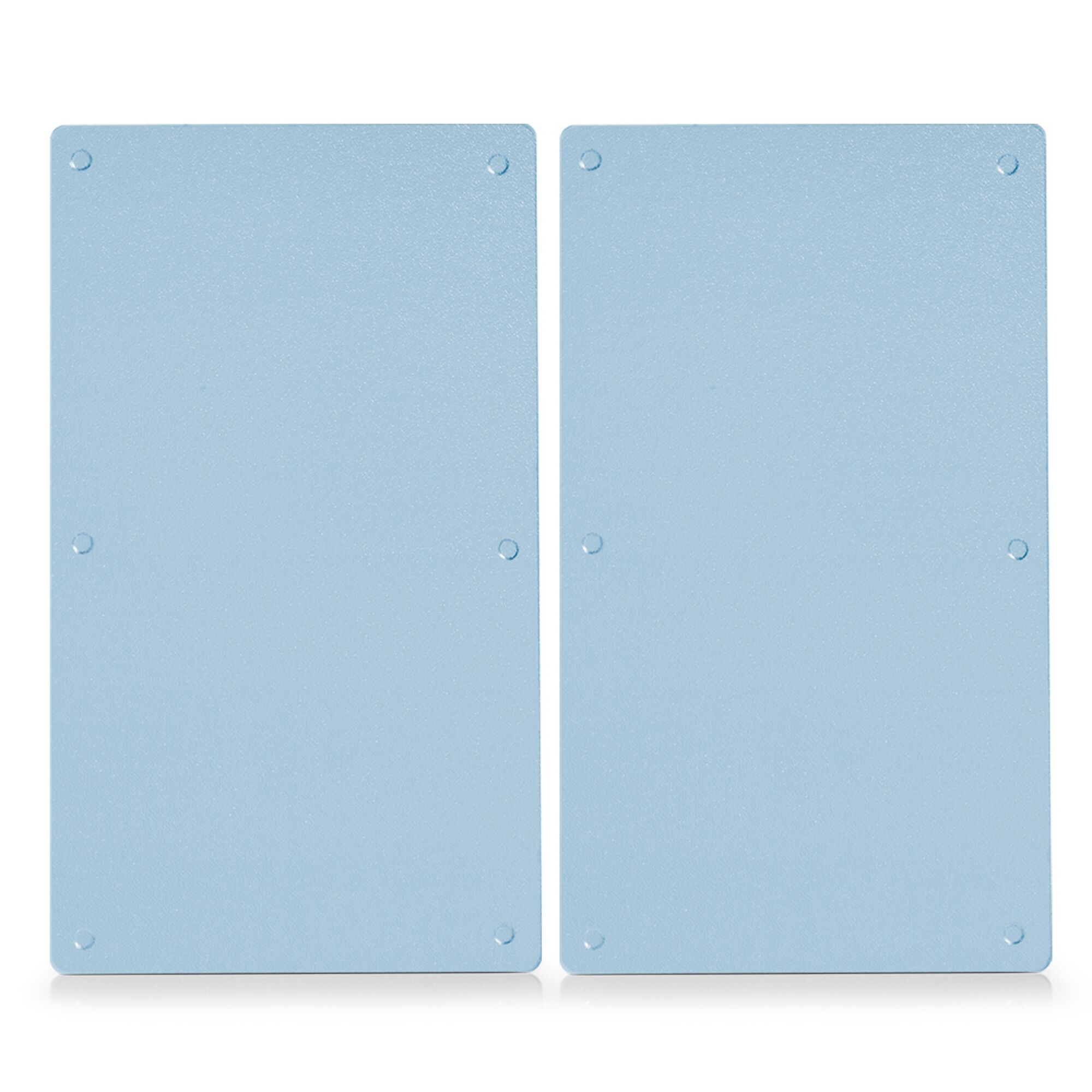 Zwei blaue Herdabdeckplatten