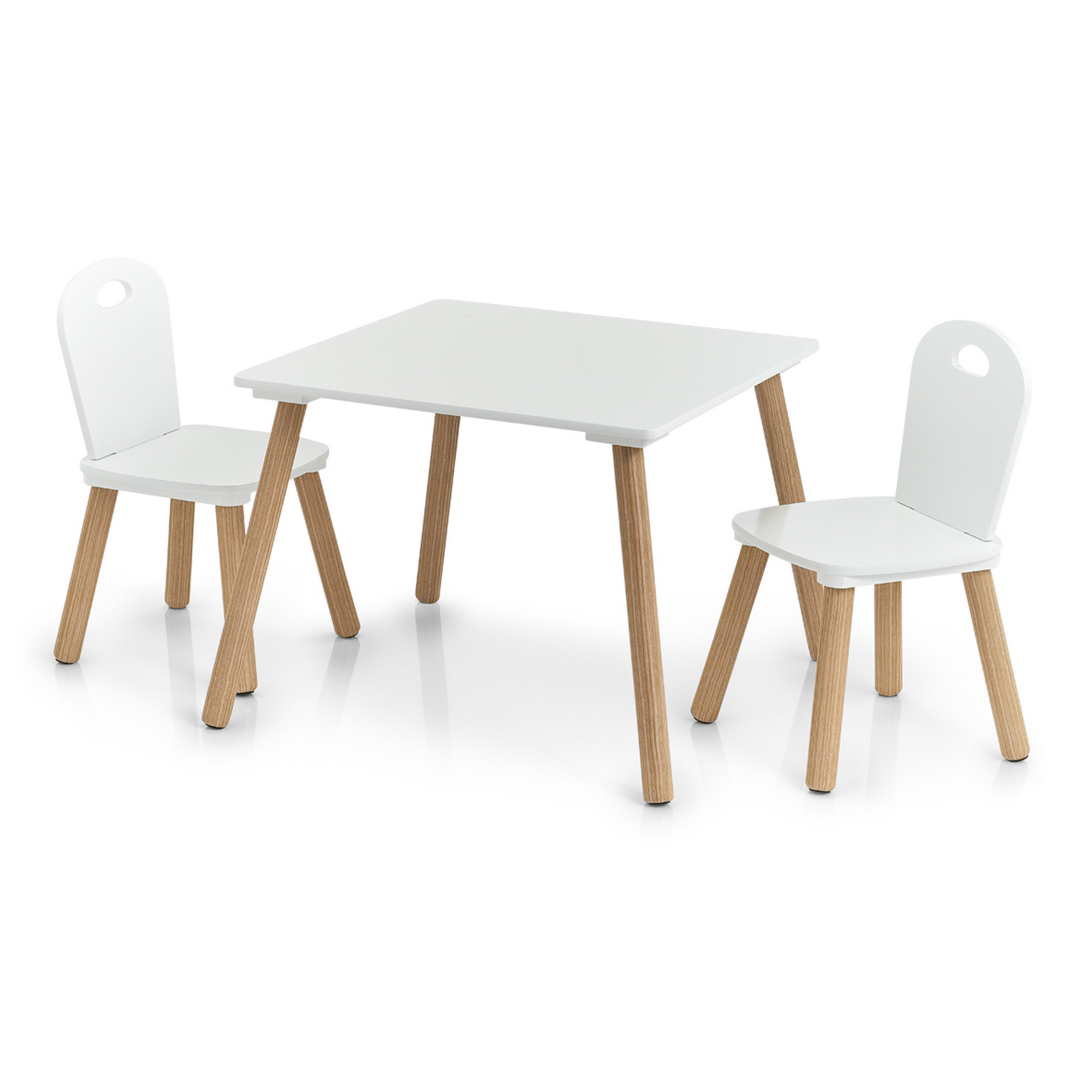 Kindersitzgruppe 'Scandi' holzfarben/weiß 3-teilig + product picture