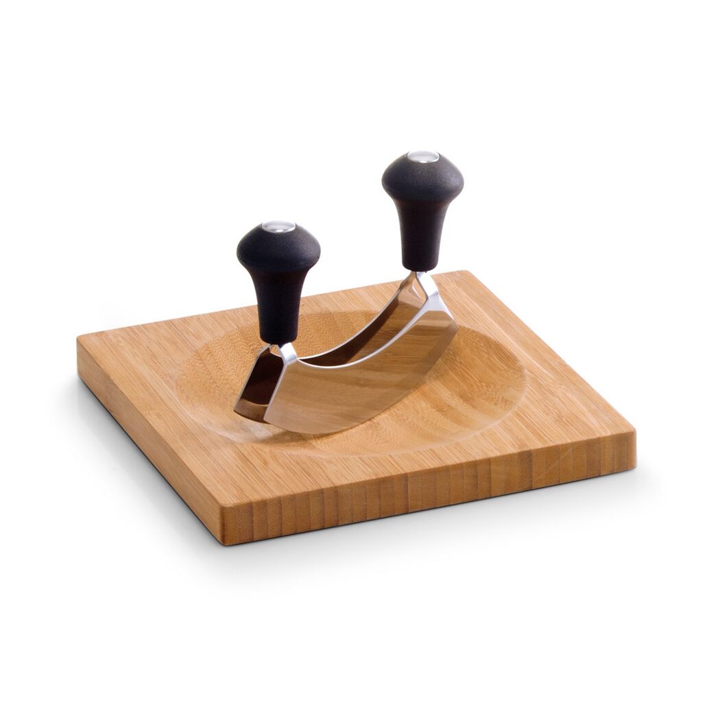 Kräuterwiege mit Wiegemesser