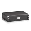 Schwarze Aufbewahrungsbox mit Metall